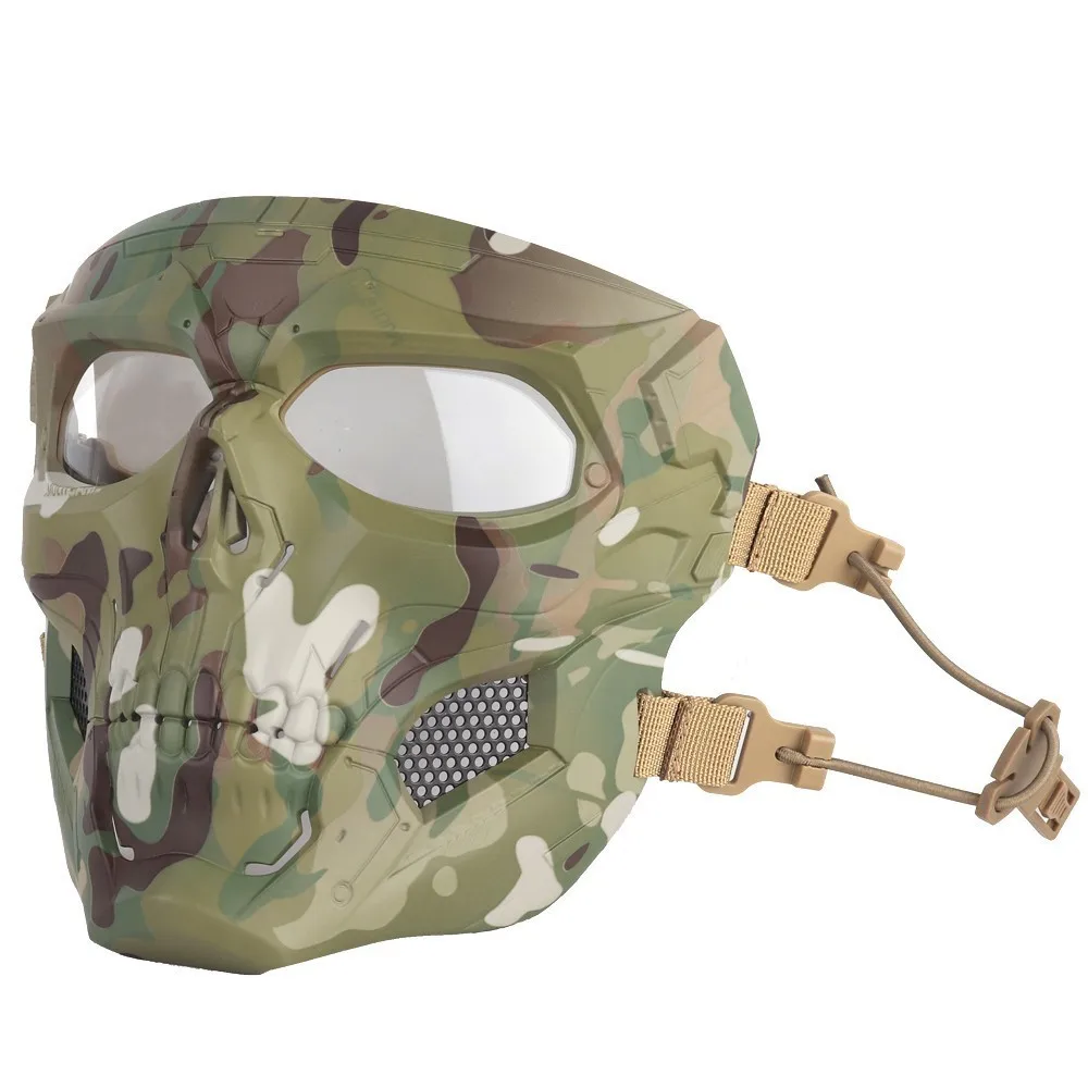 Airsoft Shooting Tactical Hunting Equipment Gears Skull Messengers Unisex Full Protective Mask Helmet 2 Wearing Ways Accessories