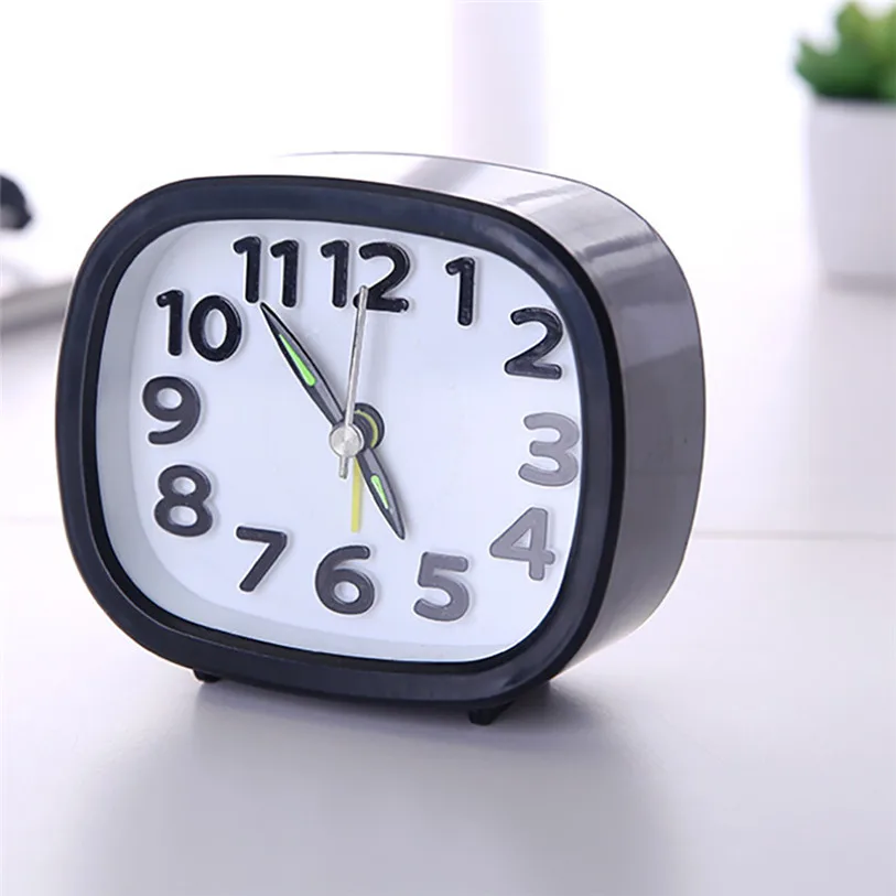 Rectangle Small Bed Compact Quartz Student's Beep Alarm Clock Cute Student Convenience Table Alarm Clock Travel 40FB01