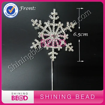 

45 pcs/lot+Rhinestone Snowflake Cake Topper Wedding Anniversary Decoration Frozen Winter Snowflake Decorations Cake Toppers for