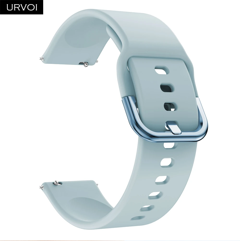 URVOI силиконовый ремешок для Galaxy watch активный ремешок для Galaxy watch 42 мм Официальный Дизайн быстросъемные шпильки мягкий прочный - Цвет ремешка: Light Blue