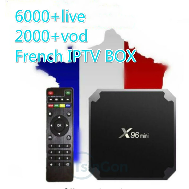 

French IPTV X96 mini Android 7.1 Smart TV BOX 2G 16G 1G 8G +1200+ SUNATV Arabic Belgium Morocco PayTV & VOD smart Set top tv Box