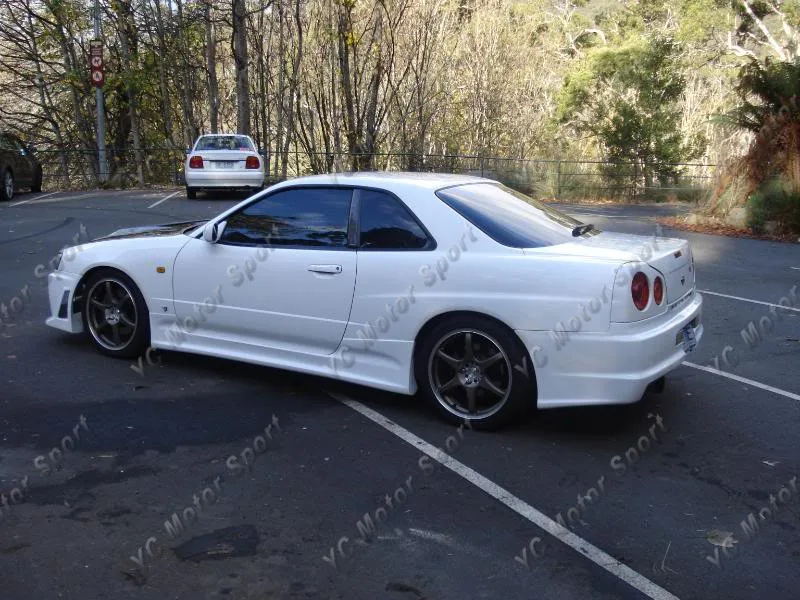 1999-2002 Nissan Skyline R34 GTT 2D GTR IMPU Style Side Skirts FRP (121)