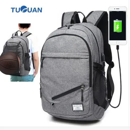 TUGUAN Brand Rucksacks Fashion Men Backpack Bags Travel Mochilas 17 I Laptop Backbag for Charging Phone