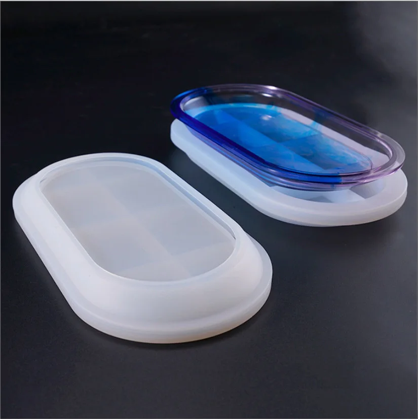 

Transparent Silicone Dried Flower Resin Decorative Craft DIY Storage Flat bottom plate Mold epoxy resin molds for jewelry