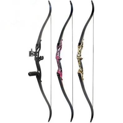 US $29.70 3 Color 30-50 lbs Metal Riser Recurve Bow 56 inch Hunting Bow Brace Height Traditional Long Bow Hun