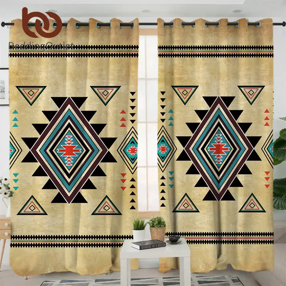 Beddingoutlet Geometric Living Room Curtain Aztec Curtain For