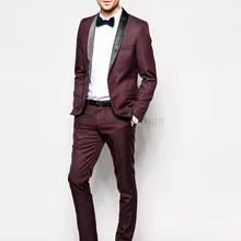 Бангунди Шаль Воротник модные мужские костюмы портной высокое качество формальная Свадебная вечеринка Выпускной Terno Masculino 2 шт