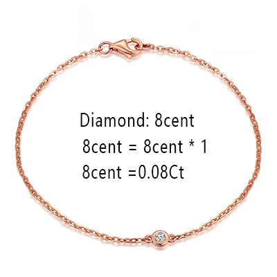 18k Pure Rose Gold Natural Bracelet Women Fashion Bangle Romantic Female Jewelry Girl Gift Party Trendy Hot Sale Good 