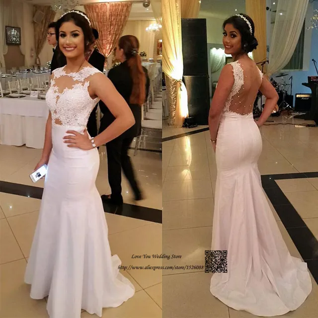 Robe De Soiree Courte Formal White Lace Evening Party Dresses Long Robe De Soiree Courte Formal White Lace Evening Party Dresses Long Engagement Dress Sequin Mermaid Prom