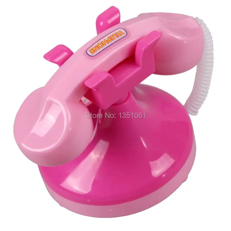 Розовый телефон игрушка образования детей Emulational Пластик телефон Ролевые игры Игрушечные лошадки Обувь для девочек электронные Розовый