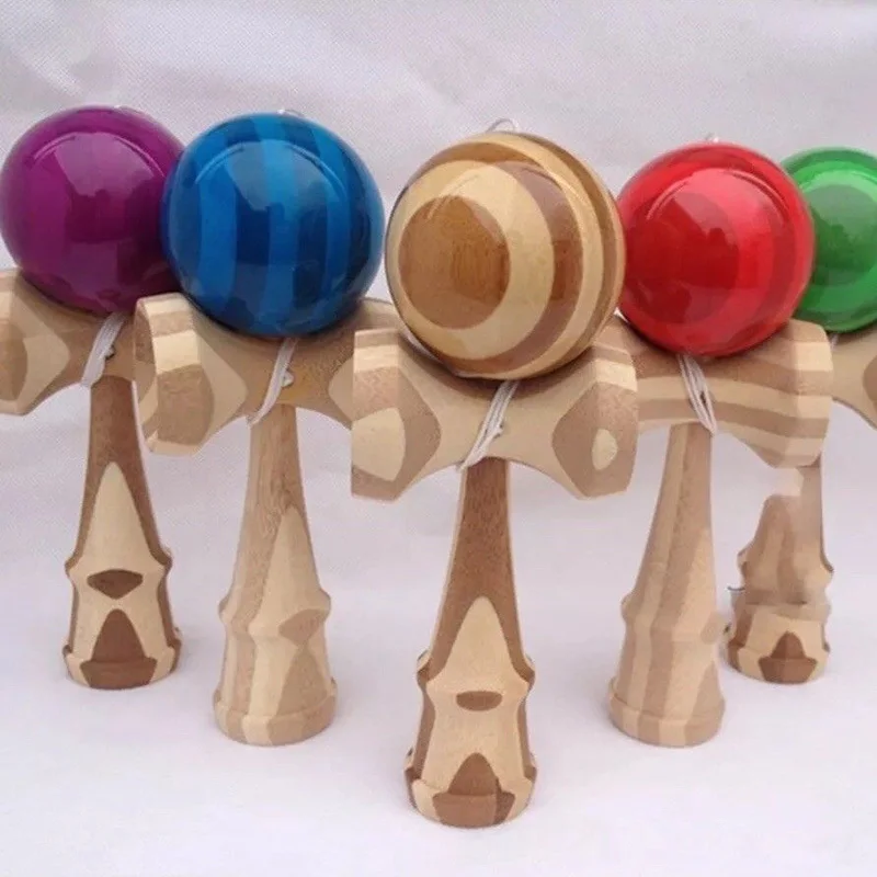 Kendama 18 см полная трещина PU краска деревянный шар Kendama умелое жонглирование мяч игра игрушка Спорт на открытом воздухе