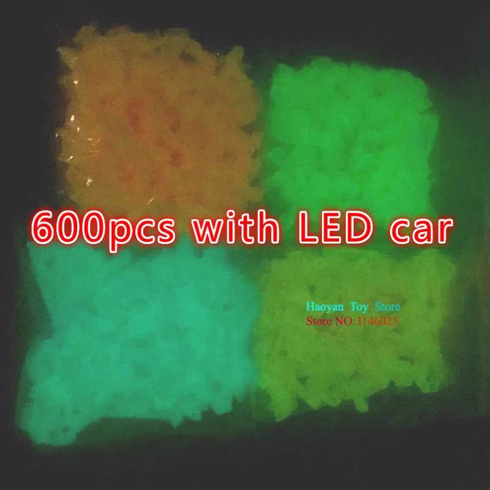 

600pcs Electronics Car Flashing Lights Glowing Race Tracks Miraculous Glowing Race Track Bend Flash Track In The Dark Toy