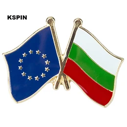 XY0074-3 Европейский крест, флаг дружбы, значок, брошь в виде флага, национальный флаг, лацкан, булавка, Международные дорожные булавки, коллекция - Окраска металла: XY0074-3
