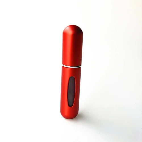 Портативный 5 мл дорожный мини-контейнер алюминиевый многоразовый парфюм пустая бутылочка с распылителем косметические контейнеры флакон для духов 1 шт - Цвет: Red