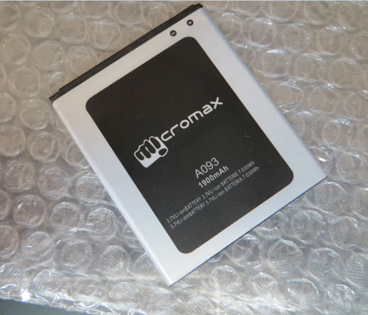 Для A093 батарея MICROMAX Мобильный телефон AO93 1900MAH литий ионный аккумулятор