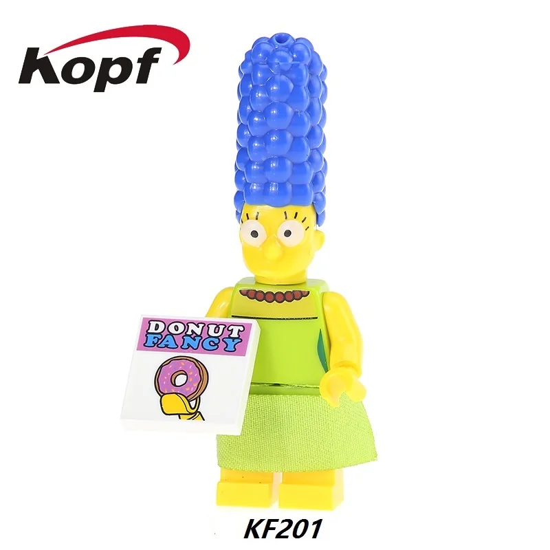 

KF201 Single Sale Marge Simpson Bricks Assemble Pronton Milhouse Model Homer Action Building Blocks For Children Gift Best Toys