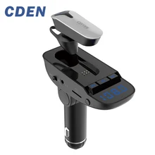 Wireless Bluetooth Headset FM Transmitter MP3 Radio Adapter Car Kit Supports TF/SD Card and USB Car Charger for All Smartphones