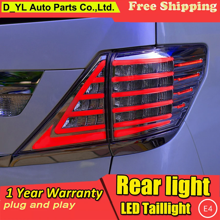 D_YL автомобильный Стайлинг для Toyota Alphard задний светильник s 2007-2013 Alphard светодиодный задний фонарь DRL+ тормоз+ Парк+ сигнальный светодиодный светильник