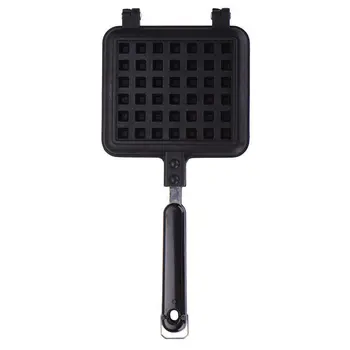 

SDFC-Waffle Maker Non-stick Checkered Waffle Mould Bakeware Tray With Handle for Stovetop