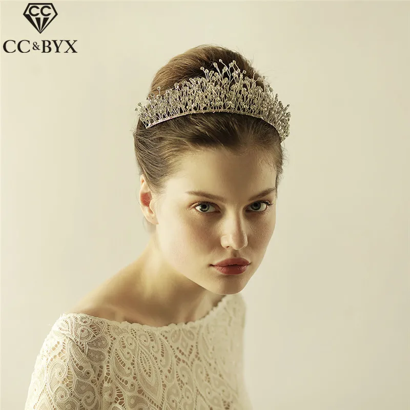 

CC Tiaras And Crowns Hairband Crystal Beads Wedding Hair Accessories For Women Bridal Engagement Forest Romantic Jewelry O865