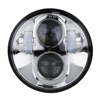 1 шт. 5-3/" 5,75" круглый светодиодный прожектор с точечным SAE E9 на стекле для мотоциклов - Цвет: Chrome