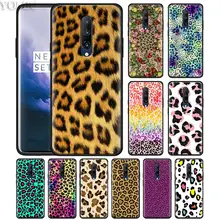 Color Leopard Luxury Leopard skin Phone Case for Oneplus 7 7Pro 6 6T Oneplus 7 Pro 6T Black Silicone Soft Case Cover