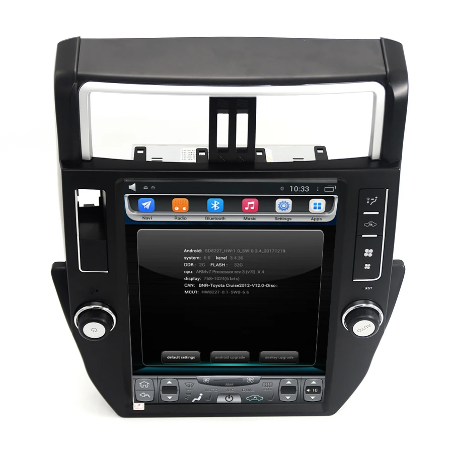 Clearance Asvegen Vertical 12" Android 6.0 Quad Core Car Auto WIFI Radio Multimedia Player GPS Navigation For Toyota Prado 2010-2013 2