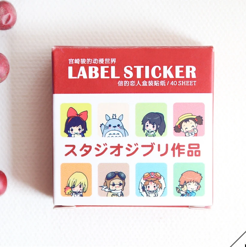 

40Pcs/Pack Cartoon Totoro Hayao Miyazaki Animation World Kawaii DIY Label Sticker Stickers Home Scrapbooking Decoration H0896