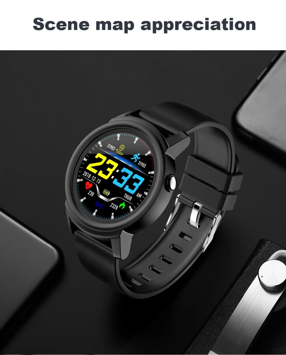 696 DK02 Smartwatch круглый экран полный дисплей монитор кровяного давления пульса фитнес трекер активности Смарт часы для Android