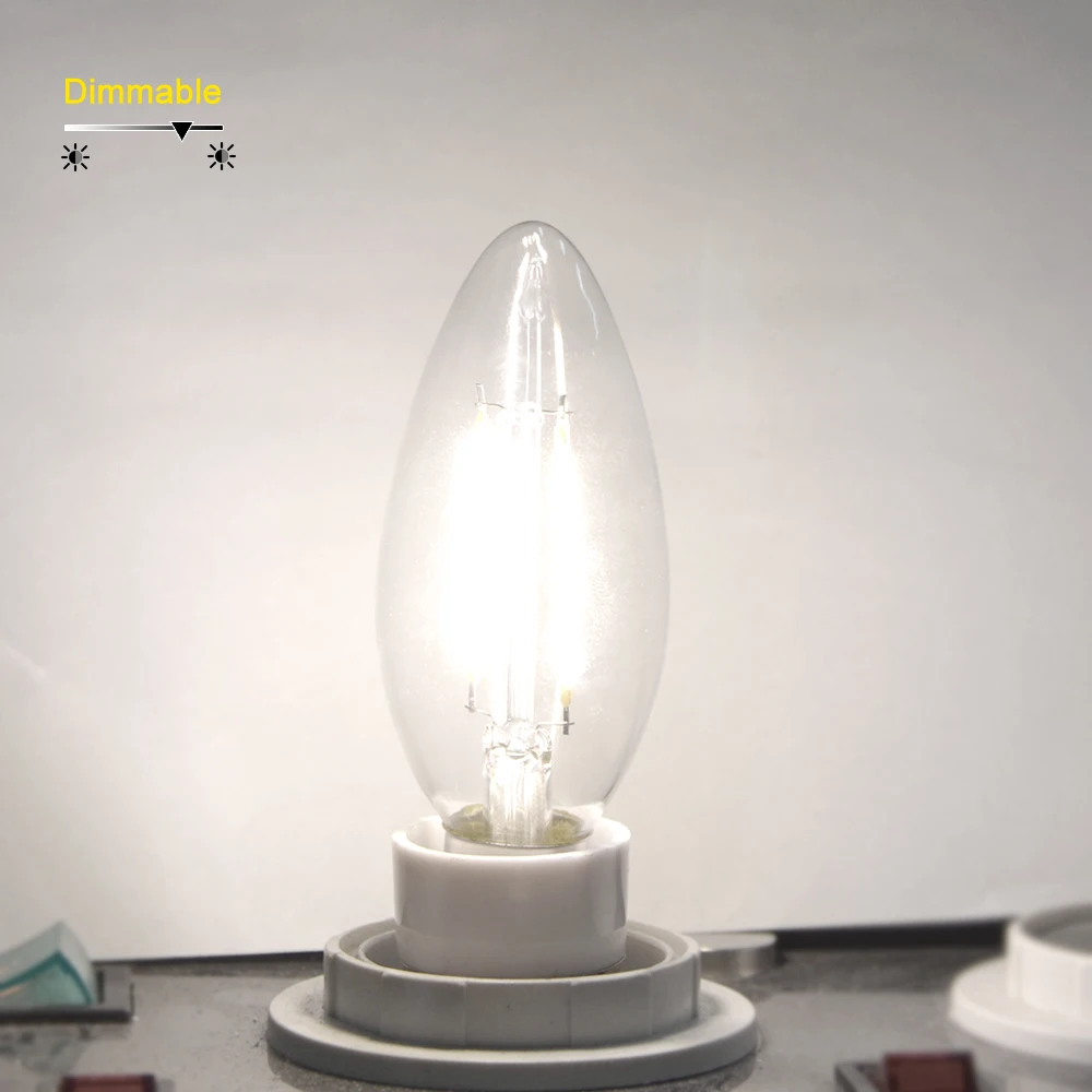 Диммируемая Светодиодная лампа E12/E17 2/4/6 Вт 120 В 110 В|light siren|e12 lede12 light socket |