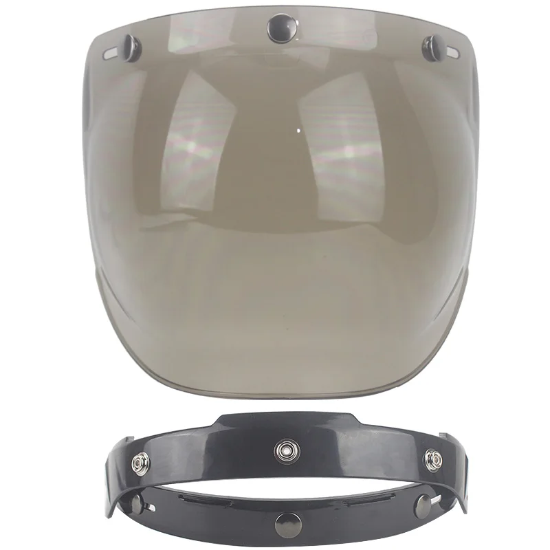 Шлем с открытым лицом защитный смотровой щиток стеклами реактивный шлем 3-кнопки козырек ботинки в байкерском и винтажном стиле ретро реактивный козырек тонированный щиток - Цвет: B4