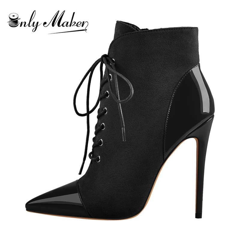 lace up ankle boots stiletto