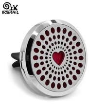 Автомобильный освежитель воздуха IKSNAIL из нержавеющей стали с клипсой для духов, автомобильный диффузор для эфирного масла, декоративные аксессуары