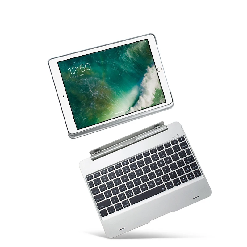 

Landas For iPad 9.7 2018 Keyboard Case A1893 Slot Cover Flip Bluetooth Backlit Keyboard Cover for iPad 9.7 2018 2017 Case