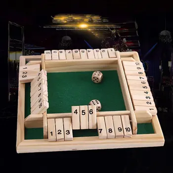 

Traditional Shut The Box Game Wooden Board Number Drinking Dice Toy Family Game Funny Entertainment Board Game Christmas Gift