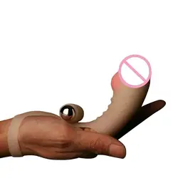 G-spot стимулирующий силиконовый рукав для пальца пуля вибратор секс-игрушка для женщин пара искусственный дилдо Glans Les эротический продукт
