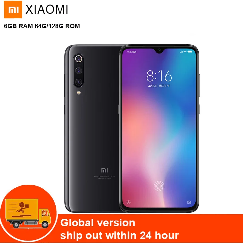 

Xiaomi Mi 9 4G Mobile Cell Phone Phablet 6.39'' MIUI10 Qualcomm Snapdragon 855 Octa Core 2.84G 6GB 128GB 48MP Camera Fingerprint