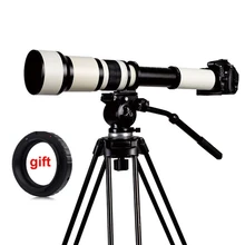 650-1300 мм f8.0-16 Супер телефото ручной зум-объектив + T2 адаптер для DSLR Canon Nikon Pentax olympus Sony a6300 a7rii/gh4 gh5