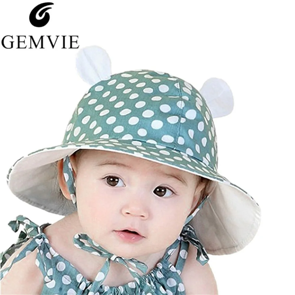 Lovely Dot Ear Sun Children Hat Cap Photography Prop Spring Summer