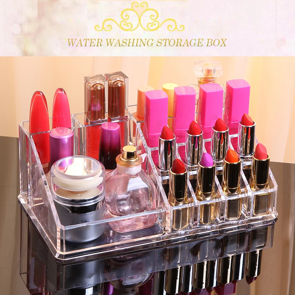 Lipstick Holder Display Stand Clear Acrylic Cosmetic Organizer Makeup