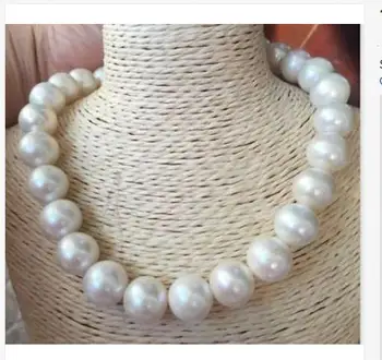 

classic 13-mm south sea round white pearl necklace18inchk