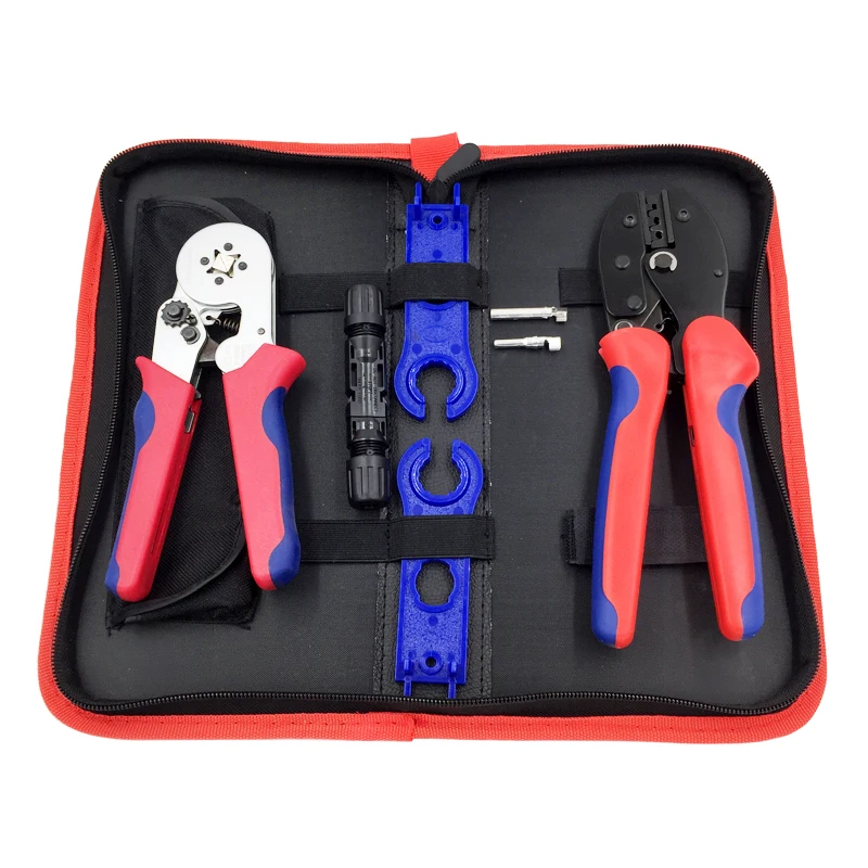 Crimping tool combination tools for photovoltaic MC4 and insulated/non-insulated jacketed terminals Crimp wire cable plier suit Crimping tool combination tools for photovoltaic MC4 and insulated/non-insulated jacketed terminals Crimp wire cable plier suit
