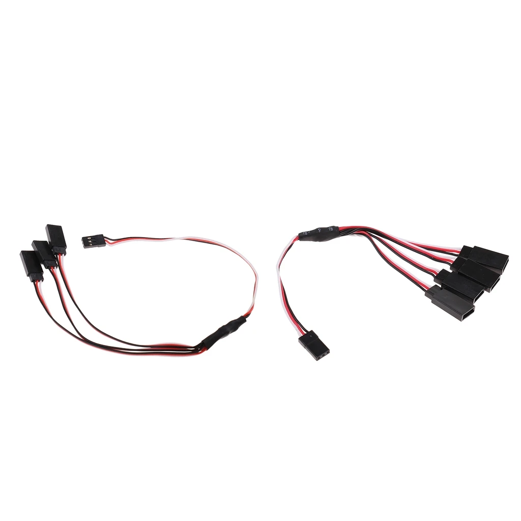 300mm 3-Way + 150mm 4-Way Servo Extension Y Splitter Cable Wire for Futaba