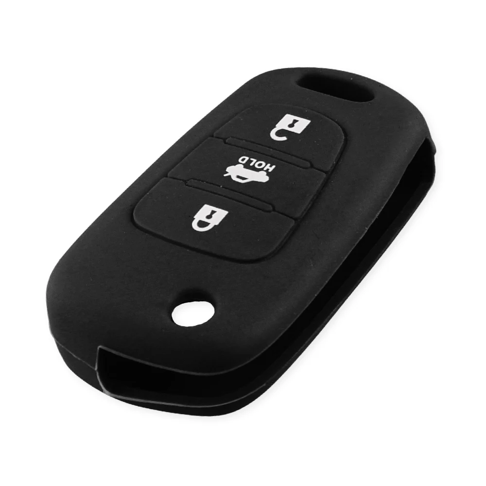Key Case Cover Key Case Car Key Shell Remote Control Case Cover 3 Buttons Silicone Car Key Cover Case For Kia RIO K2 K5 Sportage Sorento For Hyundai i20 i30 i35 iX20 iX35 Solaris Verna