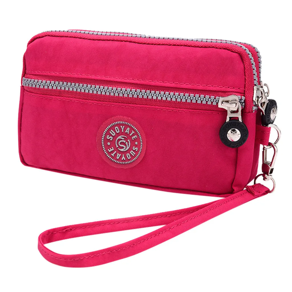 

Waterproof Canvas Women's Wallet Solid Color Mini Sqaure Coin Purse Sport Outdoor Mobile Phone Bags Long Wallet For Ladies #T