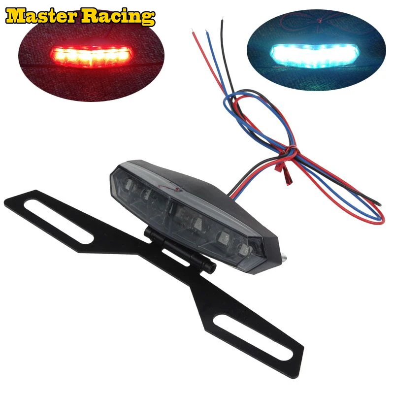 12v Motorcycle Brake Turn Signal Red Blue Light Warning Tail Stop Flash