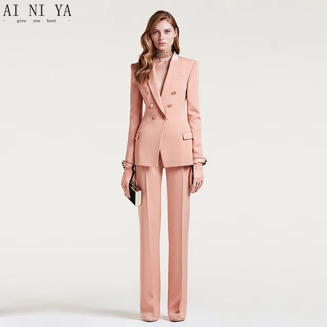 pink formal suit ladies