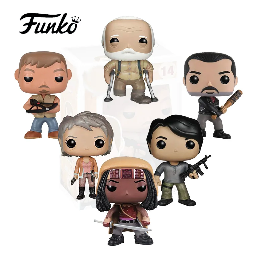

10CM THE WALKING DEAD Action Figure Toys Carl Dary Dixon Negan Michonne Model Juguetes Cos Party Decor Gift Toys for Children