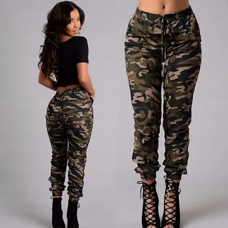 women's plus size camo joggers