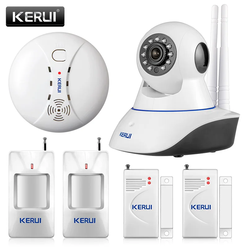 KERUI 720P сеть безопасности wifi IP камера 1.0MP HD Беспроводная цифровая домашняя Камера Безопасности ИК Инфракрасная система ночного видения сигнализация - Цвет: kit 4